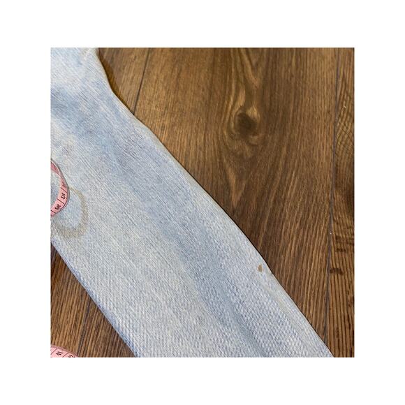 J.Crew Indigo Denim Jacket Size M Hand-Painted Custom Back Distressed Light Wash - Picture 5 of 8